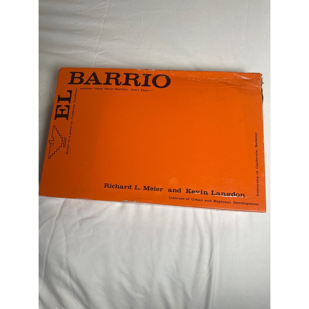 Vintage 1973 El Barrio Board Game Richard Meier Kevin Langdon UC Berkeley Rare